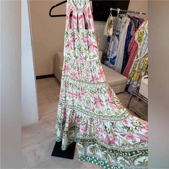 Farm Rio: Off-White Palm Dream Euroflax Maxi Dress - Picture 3 of 11